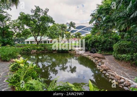 Singapour. Janvier 2020. Vue panoramique sur la nature dans le parc d'Istana Banque D'Images