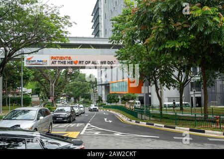 Singapour. Janvier 2020. Vue panoramique sur les structures du centre médical universitaire Banque D'Images