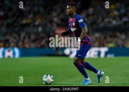 Barcelone, ESPAGNE - OCTOBRE 06: Nelson Semedo du FC Barcelone pendant le match la Liga entre le FC Barcelone et le FC Séville au Camp Nou le 06 octobre 20 Banque D'Images