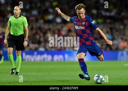 Barcelone, ESPAGNE - OCTOBRE 06: Ivan Rakitic du FC Barcelone lors du match la Liga entre le FC Barcelone et le FC Séville au Camp Nou le 06 octobre 201 Banque D'Images