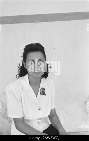 Portraits Portrait D'Une Dame Date: 01/01/1947 Lieu: Batavia, Indonésie, Jakarta, Hollandais East Indies Banque D'Images