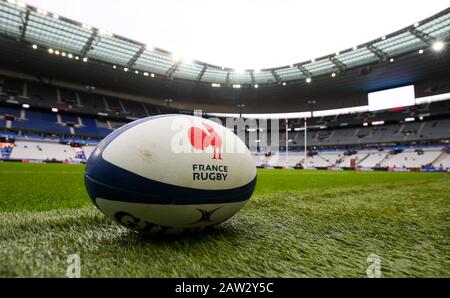 Vue Générale De La France Rugby Match Balls Au Stade De France France / Angleterre, Guinness 6 Nations Rugby Union, Stade De France, St Denis, Pari Banque D'Images