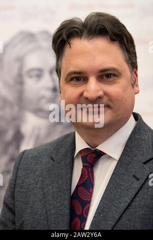 06 février 2020, Basse-Saxe, Göttingen: Tobias Wolff, Directeur général du Festival, lors d'une conférence de presse tenue pendant 100 ans au Festival International de Haendel de Göttingen. Le Festival de Haendel se déroule du 20.05.2020 au 01.06.2020. Photo: Swen Pförtner/Dpa Banque D'Images