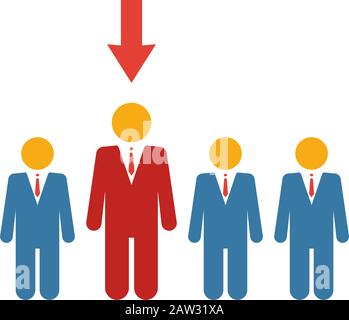 Icône de recrutement. Élément simple de la collection d'icônes de ressources humaines. interface utilisateur, ux, apps, logiciels et infographies de l'icône Recrutement créatif Illustration de Vecteur