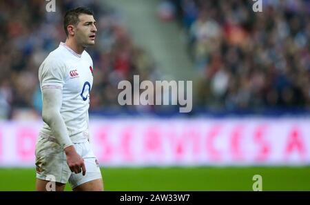 Jonny May Of England France / Angleterre, Guinness 6 Nations Rugby Union, Stade De France, Saint-Denis, Paris, France - 02 Févr. 2020 Banque D'Images