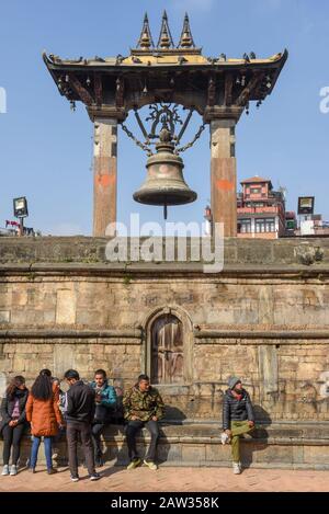 Patan, Népal - 24 janvier 2020: Clocher de la place Durban à Patan près de Katmandou au Népal Banque D'Images