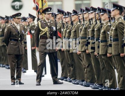 Le Prince Andrew, duc de York, rend visite à l'armée britannique, en Allemagne. Juillet 1989 Banque D'Images