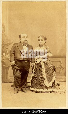 1880 c. , USA : Le général américain TOM THUMB ( 1838 - 1883 ), né Charles Sherwood Stratton , le P.T. Barnum's Circus célèbre Midget . Dans ce pH Banque D'Images