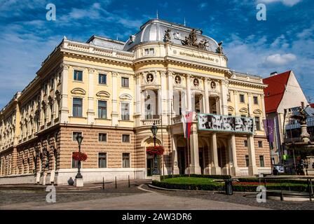 L'ancien bâtiment du théâtre national slovaque de style néo-Renaissance à Bratislava Banque D'Images