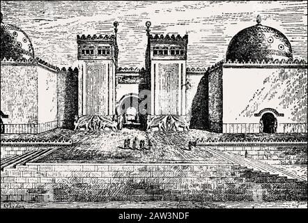 Palais de Sargon II d'Assyria à Dur-Sharrukin, Khorsabad, Irak Banque D'Images