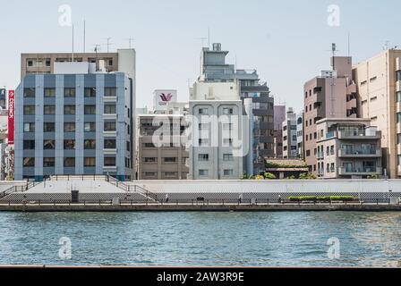 Pont Ryogoku au-dessus du Sumida-gawa à Tokyo, Japon Banque D'Images