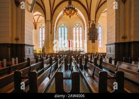 Riga, Lettonie - 2 Juillet 2016 : Riga, Lettonie. Intérieur De La Cathédrale Dôme De Riga Dom. Église Paws Banque D'Images