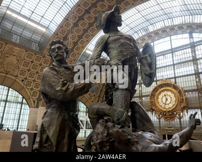 Paris, France - 19 Mars 2019. Intérieur du Musée d'Orsay à Paris, France. Le musée abrite la plus grande collection d'impressionnistes et de post-imp Banque D'Images