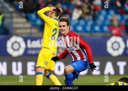 Antoine Griezmann de Madrid lors du match de Copa del Rey entre Atletico de Madrid et Las Palmas, au stade Vicente Calderon, Madri Banque D'Images