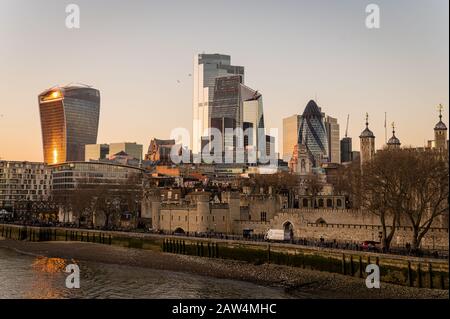 Coucher de soleil à Londres, Royaume-Uni Banque D'Images