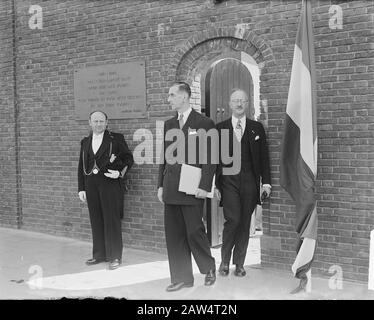 P. de Gaulle visite la prison Scheveningen Date: 17 juillet 1950 lieu: Scheveningen, Zuid-Holland mots clés: Prison Personne Nom: Gaulle P. DE Banque D'Images