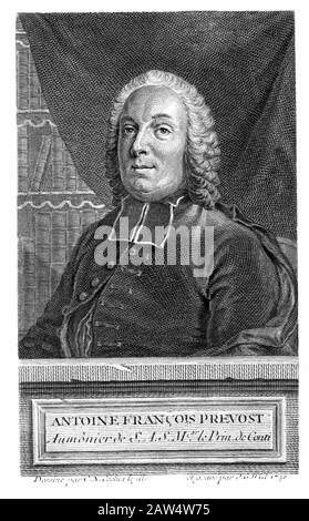 1746 , FRANCE : l'écrivain et romancier français Abbé Antoine François Prevost d'exil ( 1697 – 1763 ). Auteur de célèbre MANON LESCAT ( 1731 ), Banque D'Images