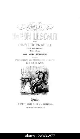 1839 CA , FRANCE : l'écrivain et romancier français Abbé Antoine François Prevost d'exil ( 1697 – 1763 ). Auteur de célèbre MANON LESCAT ( 1731 Banque D'Images