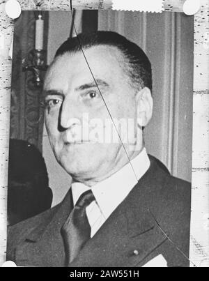 Louis Jacquinot Candidat Présidence Française Date : 23 Décembre 1953 Mots Clés : Candidats Banque D'Images