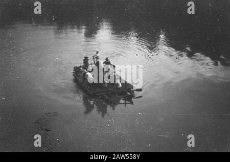 Pankelan à Krawang. Rapport à Pankelan. Outpost Isolé 1-4-8- Régiment D'Infanterie Krawang Date : 12 Mars 1948 Lieu : Indonésie, Krawang, Antilles Néerlandaises Banque D'Images