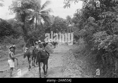 Pankelan à Krawang. Rapport à Pankelan. Outpost Isolé 1-4-8- Régiment D'Infanterie Krawang Date : 12 Mars 1948 Lieu : Indonésie, Krawang, Antilles Néerlandaises Banque D'Images