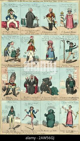 1820 , 6 novembre , Londres , GRANDE-BRETAGNE . ' Les Personnages de la nouvelle pièce qui se présentent maintenant au Théâtre Royal Cotten Garden , Londres, le tirage montre 16 Banque D'Images