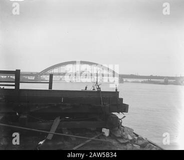 Pont D'Urgence Hedel Date : Le 22 Janvier 1948 Lieu : Hedel Banque D'Images