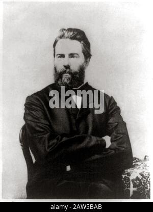 1865 CA , NEW YORK , États-Unis : le romancier américain, écrivain de courte histoire, essayiste et poète HERMAN MELVILLE ( 1819 - 1891 ) , auteur de célèbre MOBY Banque D'Images