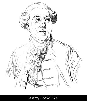 1780 CA, FRANCE : le politicien français JACQUES NECKER ( 1732 – 1804 ). Gravure du dépeint français , 1821 . Était un banquier suisse qui est devenu un stat français Banque D'Images