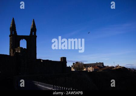 St ANDREWS, ÉCOSSE - 22/1/2020 - vue sur la cathédrale Banque D'Images