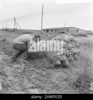 Le moteur de fusée de la version 2 trouvé dans Europoort Date: 15 juillet 1964 lieu: Europoort mots clés: Moteurs, sites, missile seconde Guerre mondiale Banque D'Images