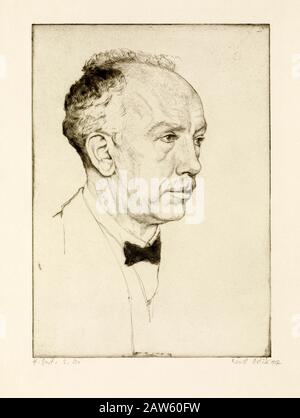 1902 , Tchécoslovaquie , Prague : le peintre et graveur tchèque EMIL ORLIK ( 1870 - 1932 ). Portrait du compositeur de musique allemande Richard Strauss ( 18 Banque D'Images