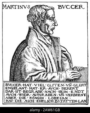 1550 CA , ALLEMAGNE : Le docteur allemand MARTIN BUCER ( ou BUTZER , 1491 - 1551 ), réformateur et Umanist . Catholique romain en ordre dominicain de 1506 , Banque D'Images