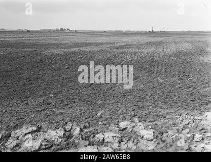 Exploitation minière, sol, nivellement, ponçage, parcelles de terrain, Ring Polder Date : août 1957 lieu : Ring Polder mots clés : ponçage, nivellement, sol, parcelles de terrain, développement Banque D'Images