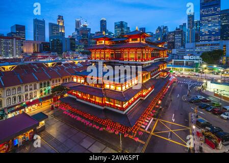 temple à dents de bouddha à chinatown, singapour Banque D'Images