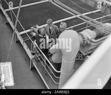 Procès Mary North Nv Zaanlandse Scheepvaartmaatschappij Zaandam Date : 14 Juillet 1956 Lieu : Hollande-Nord, Zaandam, Zaanstad Mots Clés : Tests De Navigation Nom De L'Institution : Zaanlandse Scheepsbouwmaatschappij Banque D'Images