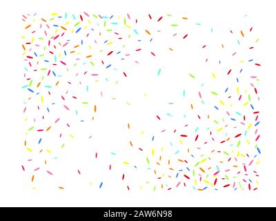 Un nouveau fond confettis motifs. Formes hexagonales multicolores larges. Confetti nouveau fond minimal. Illustration de Vecteur