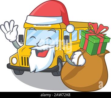 Santa School bus dessin de personnage de dessin de dessin de dessin de dessin de dessin de dessin de dessin de dessin de dessin de Illustration de Vecteur