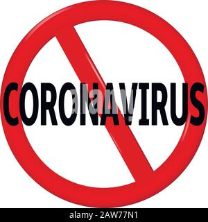 Arrêter le coronavirus. Éclosion de coronavirus. Panneau d'arrêt rouge Illustration de Vecteur
