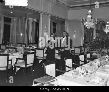 Mission Hotel Revue chambre restaurée Hotel de l'Europe Amsterdam Date: 30 janvier 1963 lieu: Amsterdam, Noord-Holland mots clés: Hôtels Banque D'Images