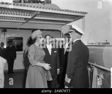 Princess Beatrix A Baptisé Le Plus Grand Pétrolier Esso Hague Mer Du Nord Date : 4 Juillet 1963 Mots Clés : Pétroliers Nom De La Personne : Beatrix, Princess Banque D'Images