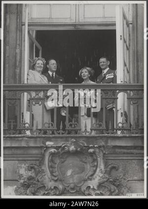 Famille royale, visites d'état, reines, princes, rois, Bernhard, prince, Ingrid Queen Juliana, Queen, King Frederik Date: Non dédrée lieu: Amsterdam, Noord -Holland mots clés: Kings, reines, royalties, princes, visites d'état Nom De La Personne: Bernhard, prince, Ingrid Queen Juliana, Queen, King Frederik Banque D'Images