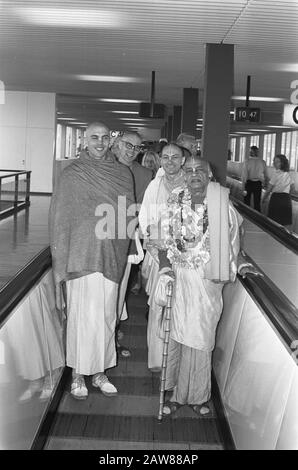 Chef Du Mouvement Hare Krishna Schiphol Date : 28 Juillet 1972 Nom De La Personne : Hare Krishna Banque D'Images