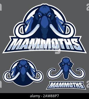 Logo Mammoth Mascot Illustration de Vecteur