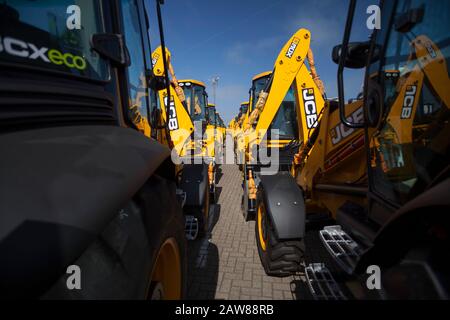 JCB chargeurs pour l'exportation Banque D'Images