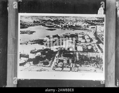 Wi [Antilles] / Annefo London Series stockage de l'industrie pétrolière Schottegat Willemstad Annotation: Repro Négatif Date: {1940-1945} lieu: Curacao mots clés: Ports, raffineries de pétrole deuxième guerre mondiale Banque D'Images