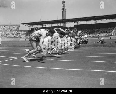 Stade Olympique Jour Olympique À Amsterdam Date : 30 Juin 1957 Lieu : Amsterdam, Noord-Holland Nom De L'Établissement : Stade Olympique, Jour Olympique Banque D'Images