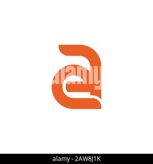 première lettre ae ou dessin vectoriel du logo ea Illustration de Vecteur