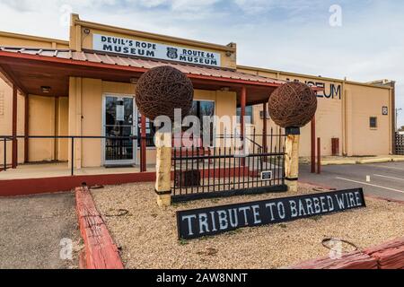 Devil's Rope Museum, une célébration de barbed Wire, le long de la route 66 à McLean, Texas, États-Unis [pas de libération de propriété; disponible pour licence éditoriale seulement] Banque D'Images