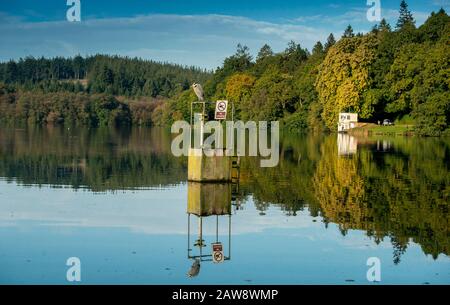 Les couleurs de l'automne commencent à apparaître au lac Shearwater, à Warminster, dans le Wiltshire Banque D'Images